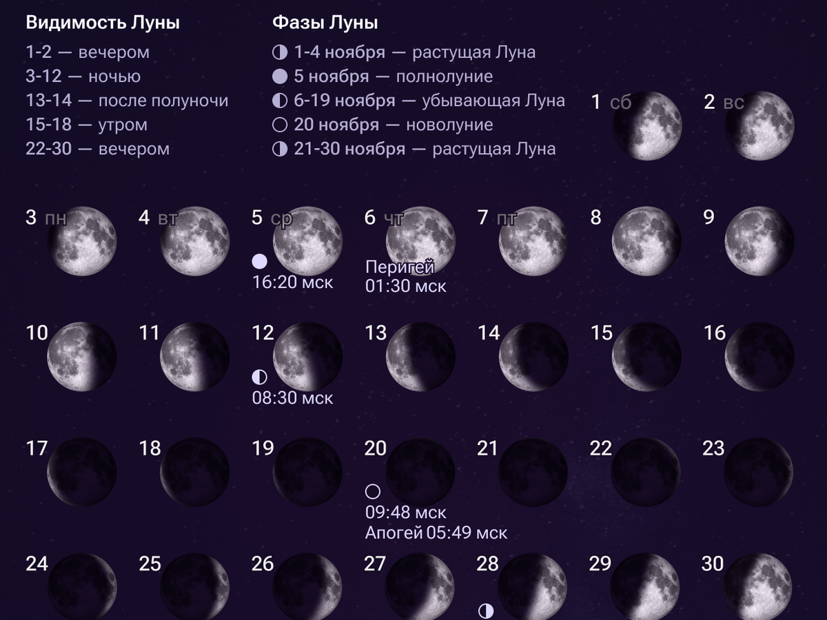 5 ноября 2025: редкое суперлуние «Луна Охотника»