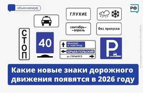 60+ новых дорожных знаков с 2026 года: главные изменения для водителей
