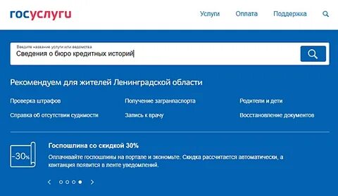 На Госуслугах разрешат бесплатный просмотр кредитной истории