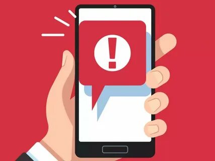 эксперт держит iphone 4 с красным восклицательным знаком