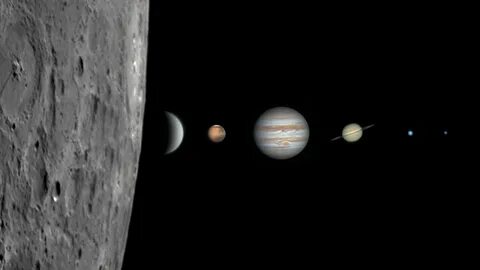 космический снимок Солнца с планетами