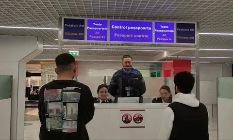 контроль паспортов в аэропорту Кишинёва