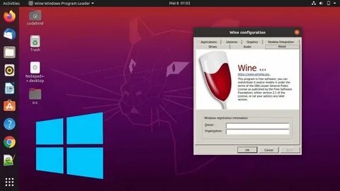 Wine 11.0 интерфейс запуска