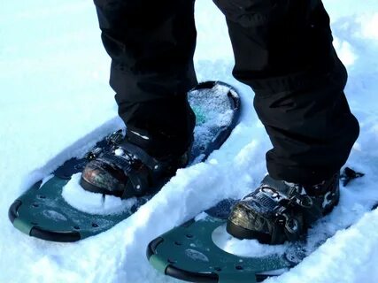 снегоступы на снегу