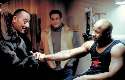 Жан Рено на съемках Роллербол