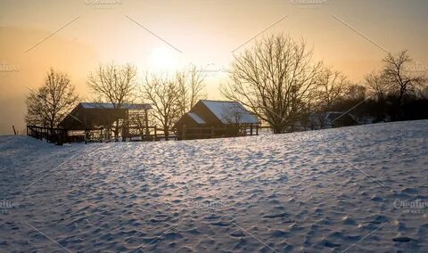 зимняя деревня