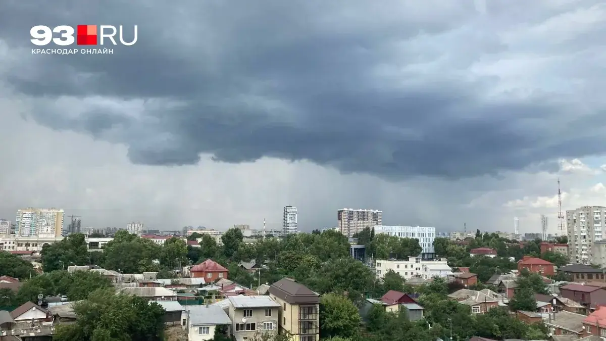 штормовой ливень над Краснодаром