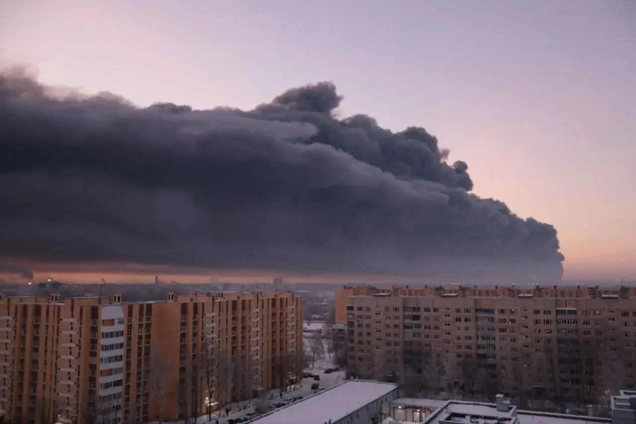 апокалиптическое небо над Петербургом с дыма