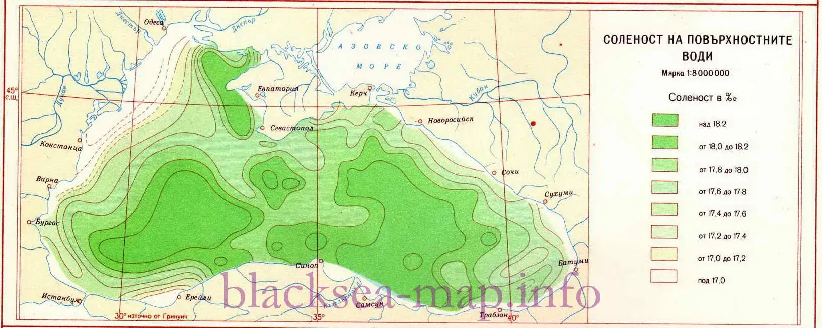 соленость азовского моря