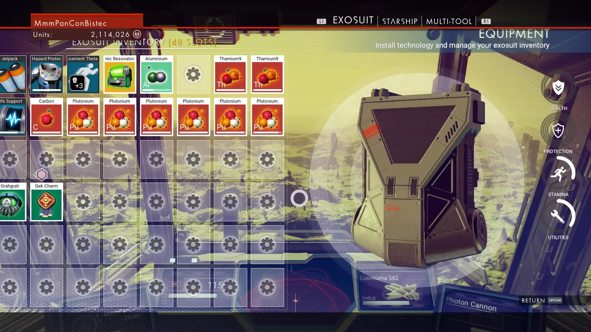 No Man's Sky Direwasp armor jetpack disintegrator rewards