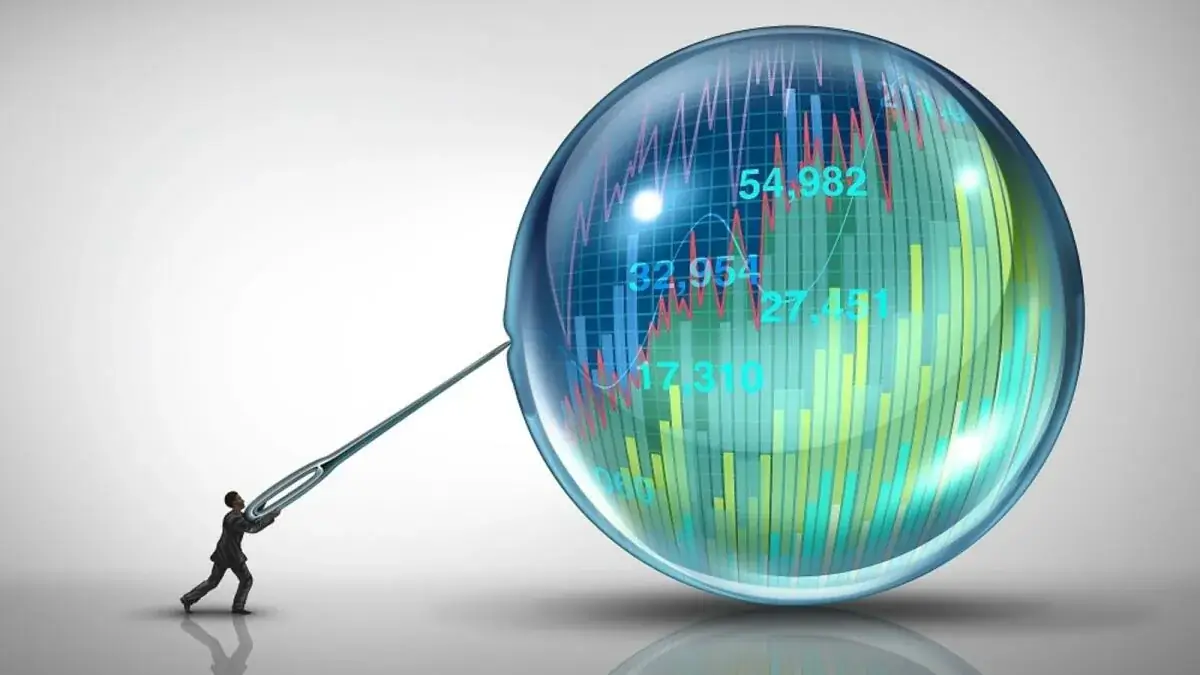 financial bubble burst metaphor ai stock market