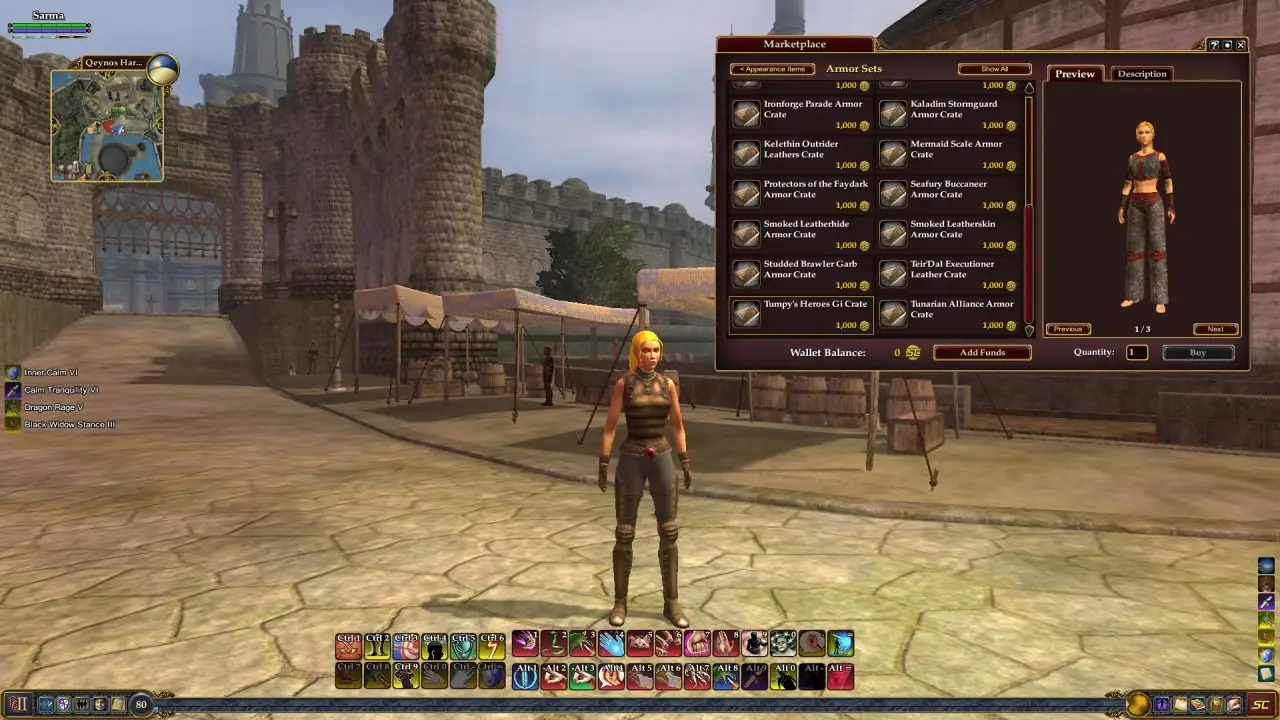 EverQuest II tradeskill window shared across personas