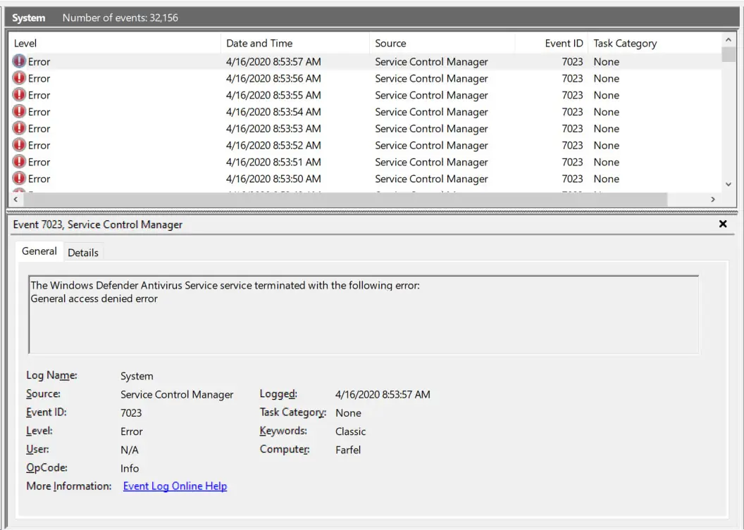 winws error task manager windows defender