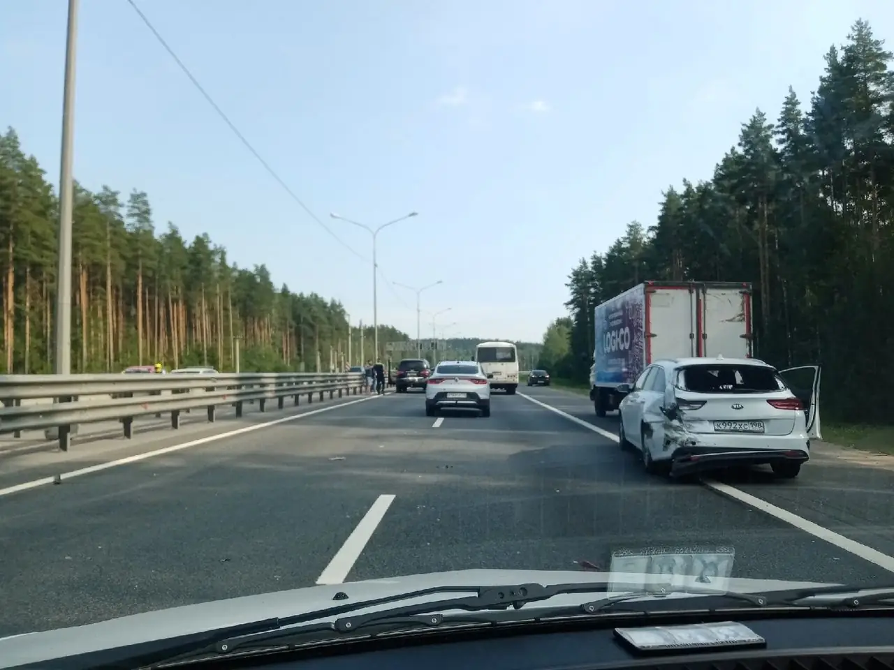ДТП Новоприозерское шоссе пробка 9 км мотоциклист