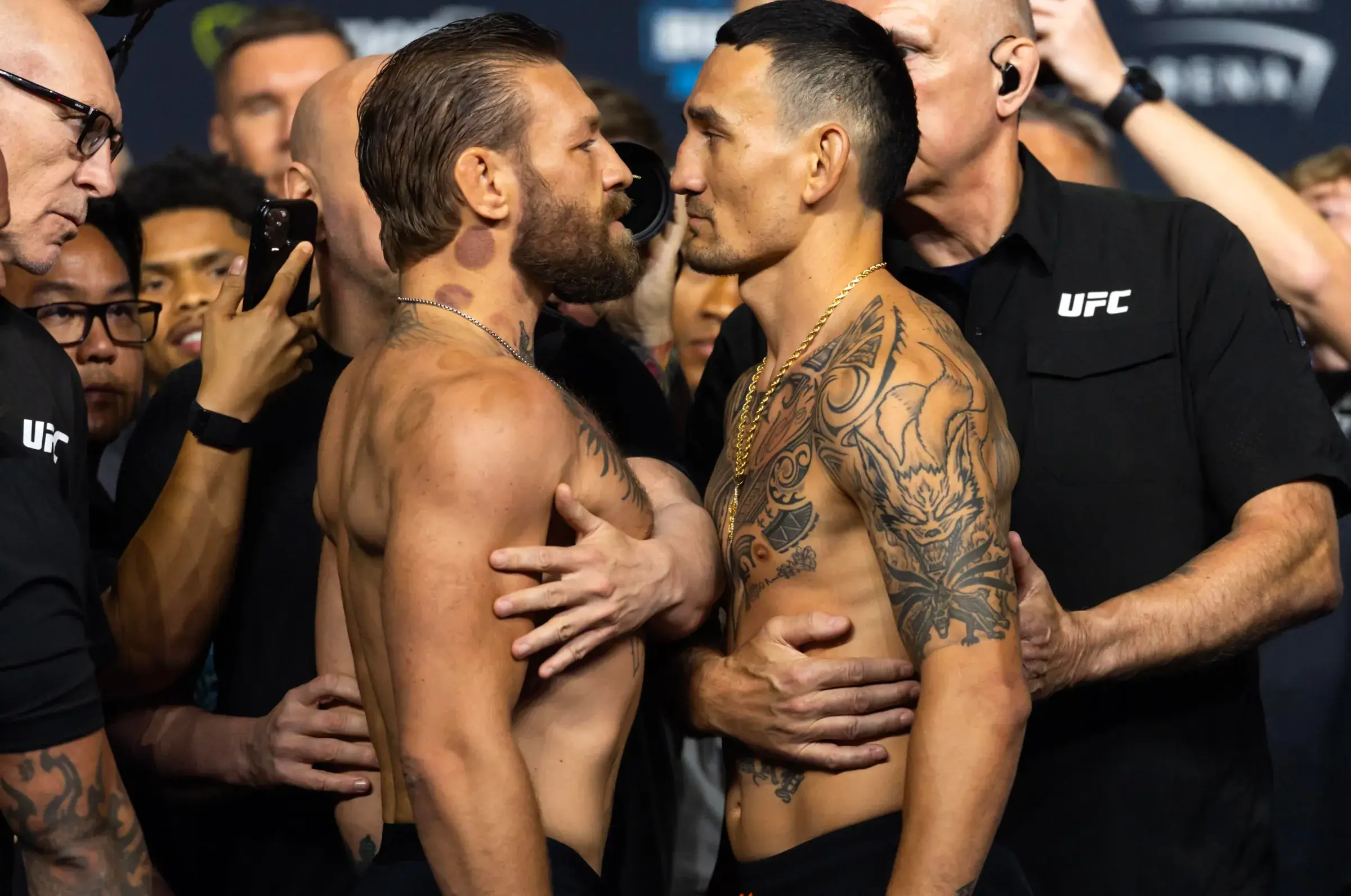 max holloway press conference ufc 329 las vegas