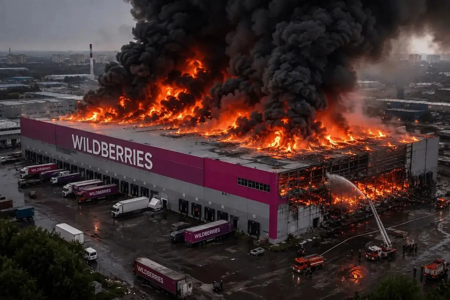 логистический центр Wildberries пожар последствия