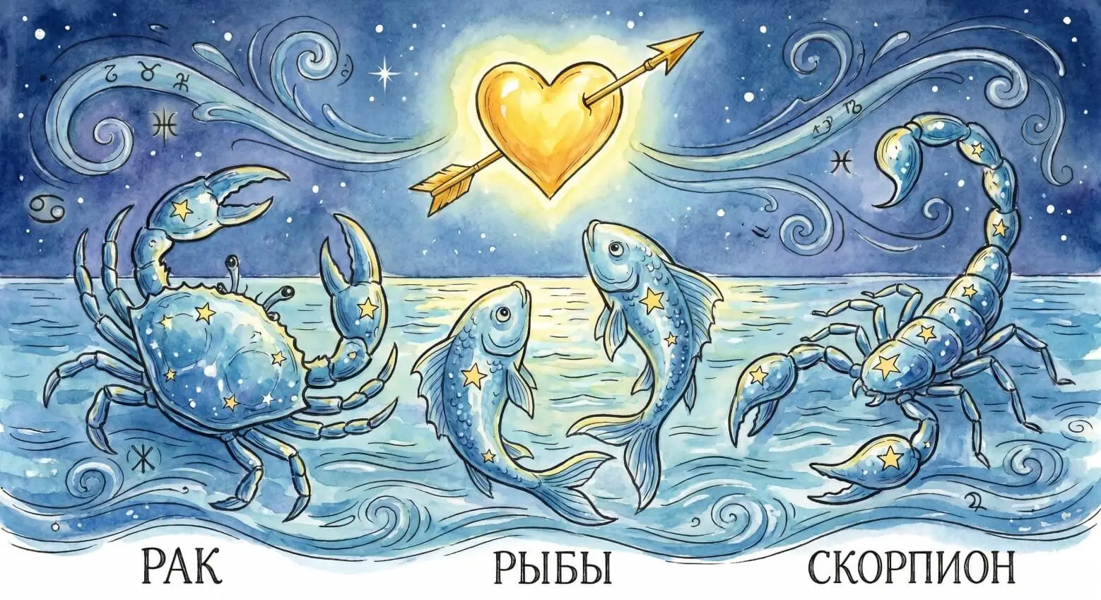 водные знаки зодиака любовь 2026