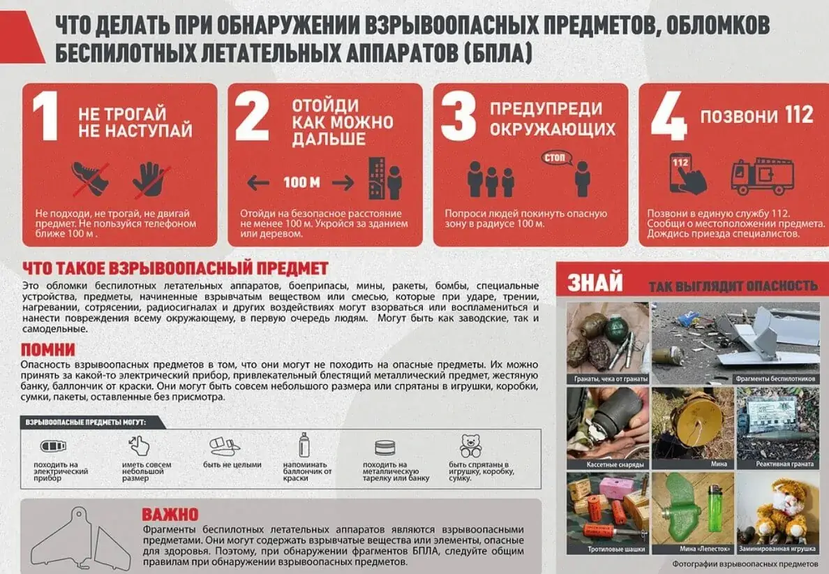 обломки БПЛА что делать инструкция