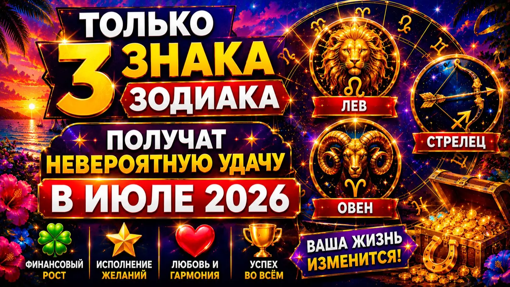 гороскоп любовь деньги июль 2026