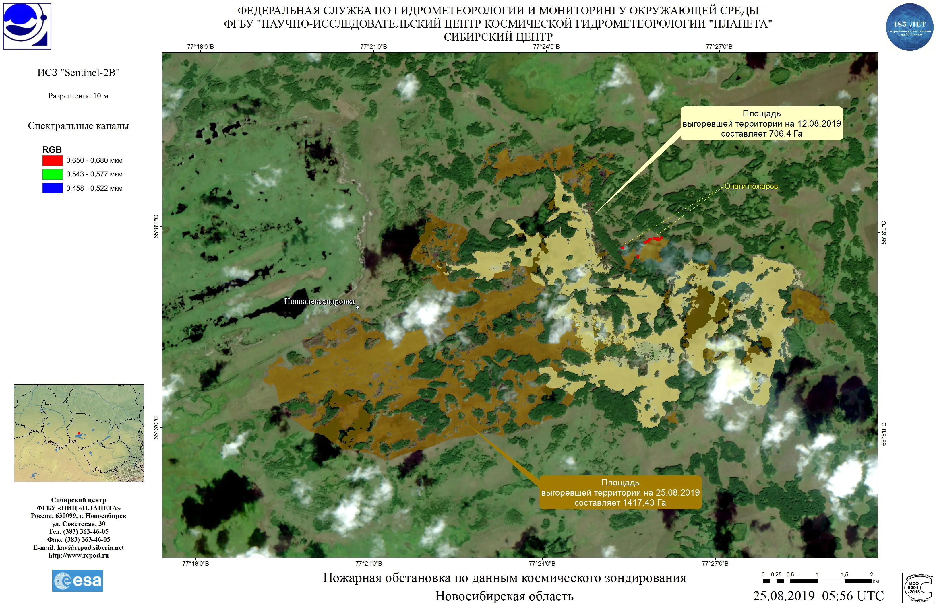 Пожарная обстановка в лесах Новосибирской области