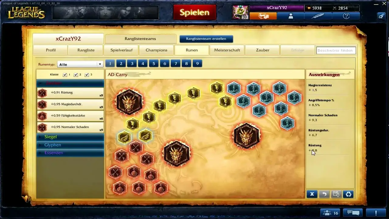 LoL Classic runes page season 3