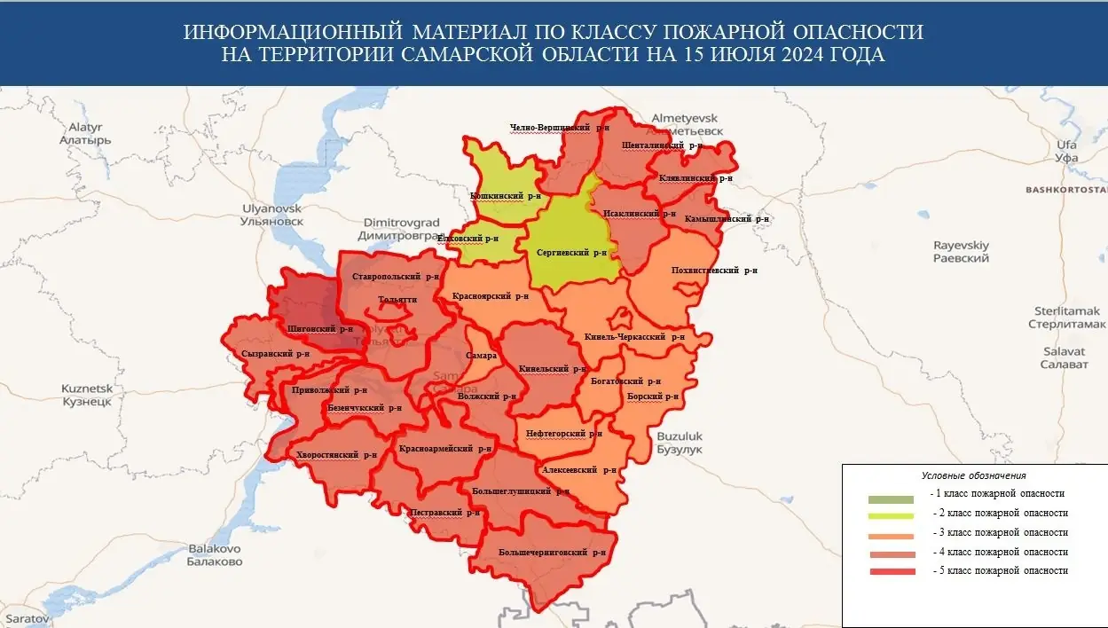 пожароопасность Самарская область лес