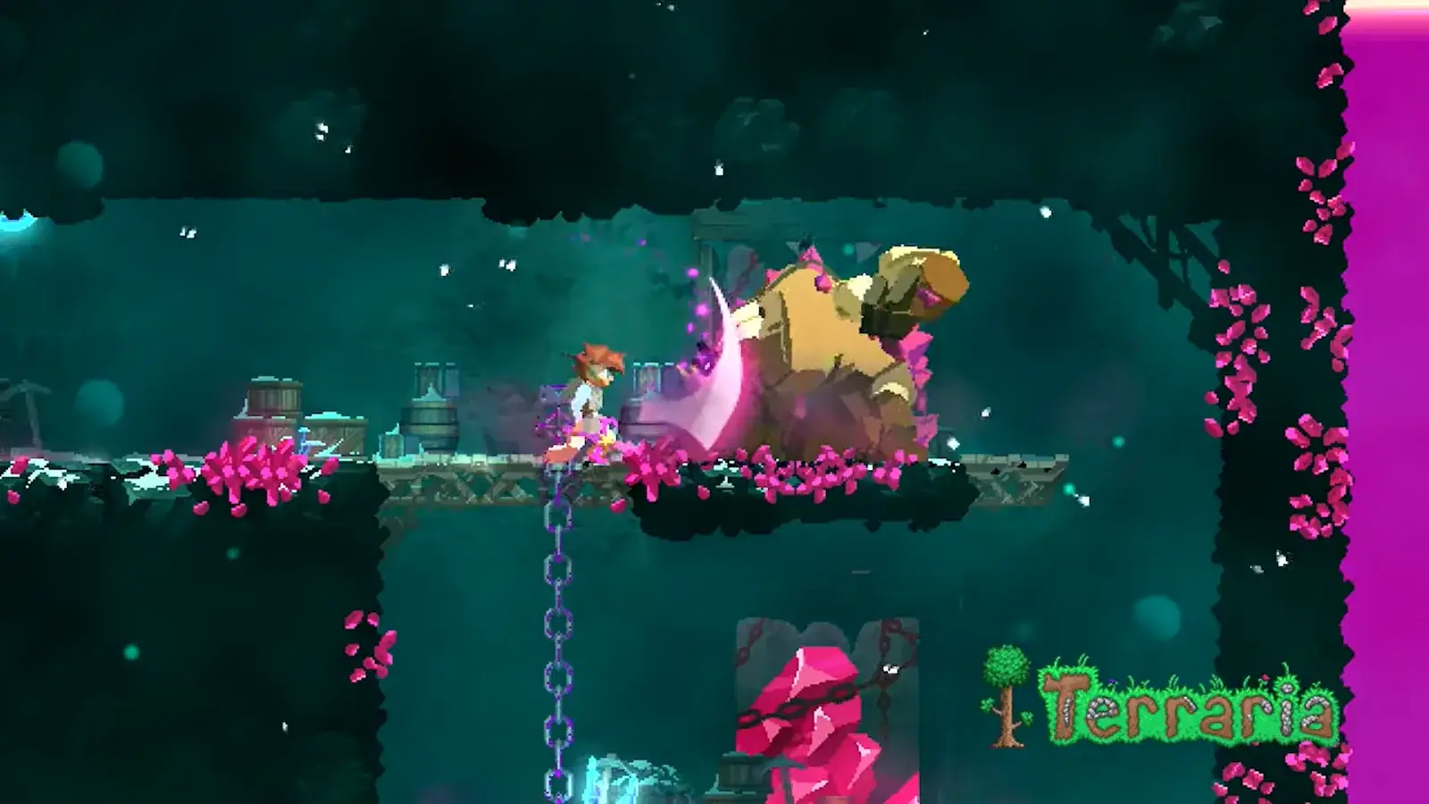 Terraria Dead Cells crossover weapons