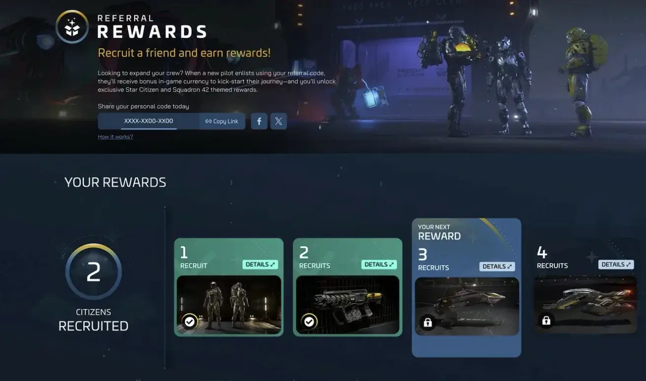 Star Citizen registration referral code 2026