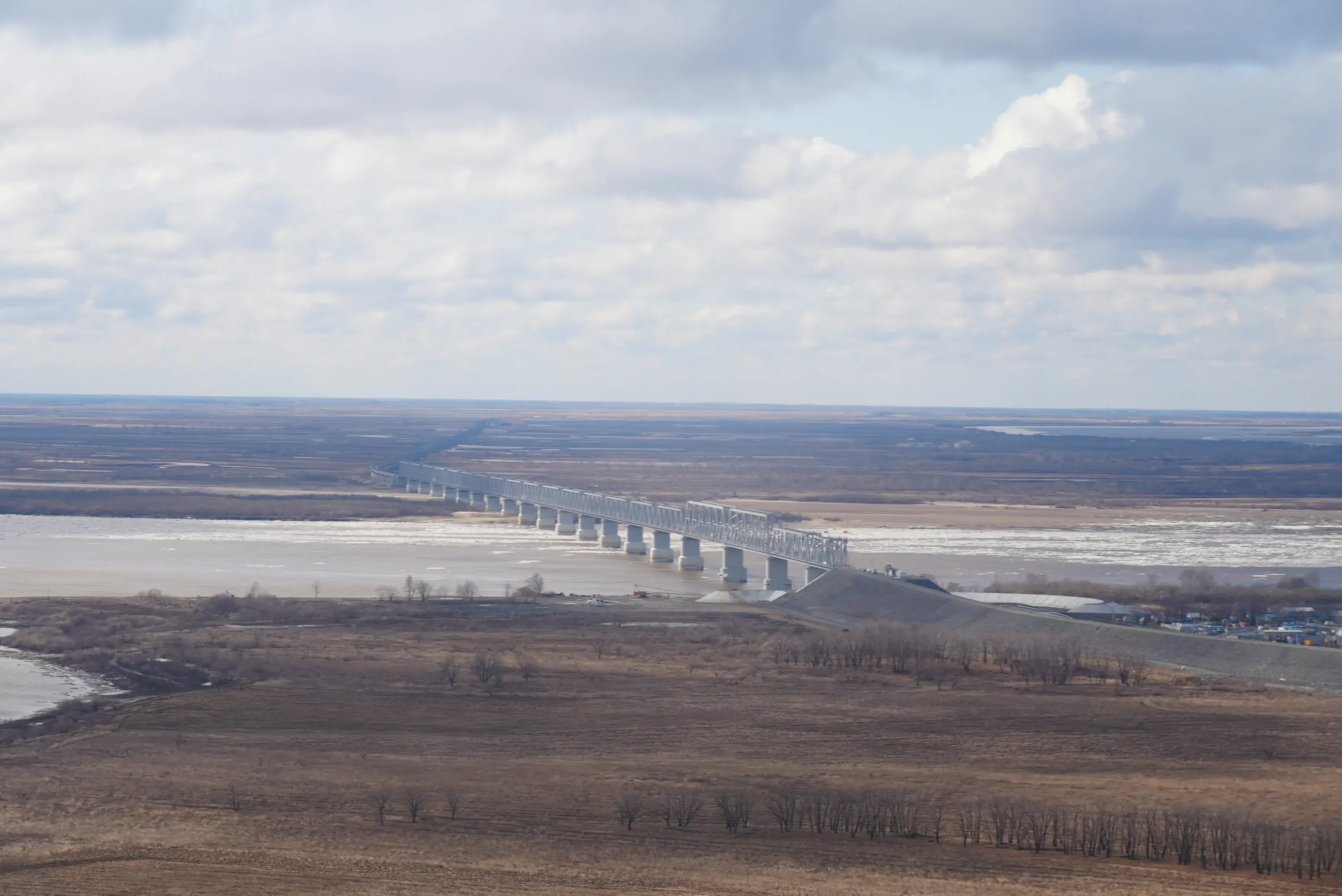 мост Нижнеленинское Тунцзян строительство