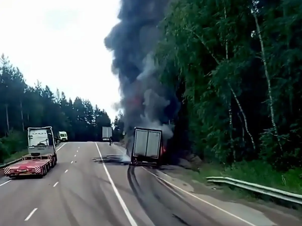 пожар фура трасса Бурятия
