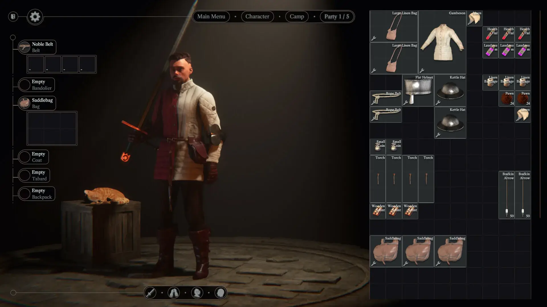 Expedition Into Darkness character equipment
