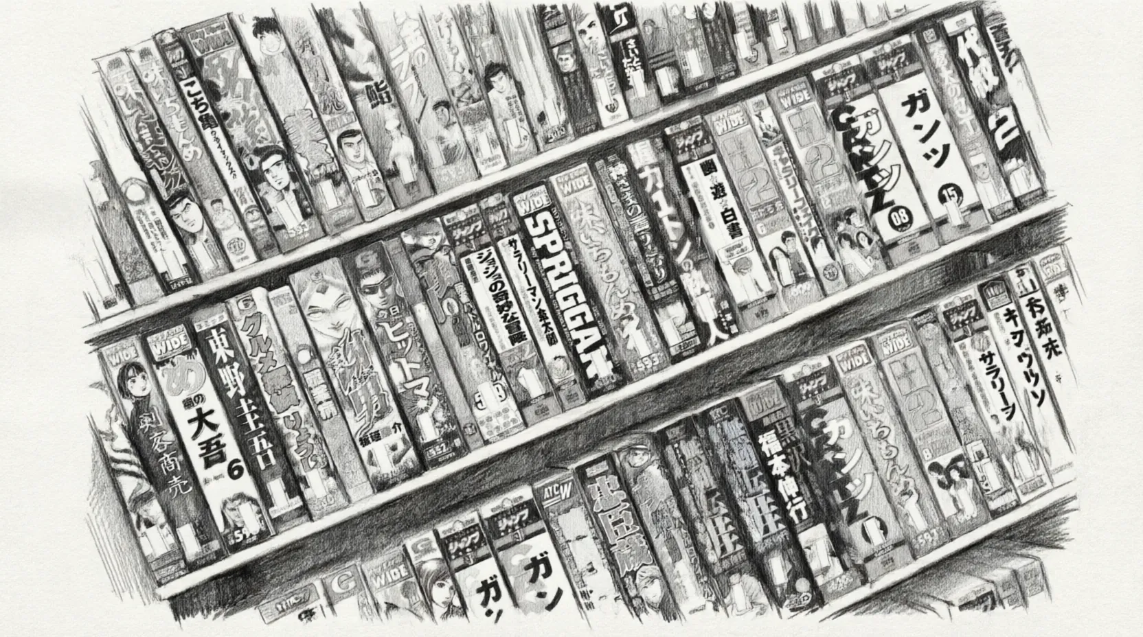 манга полка книжного магазина японские комиксы