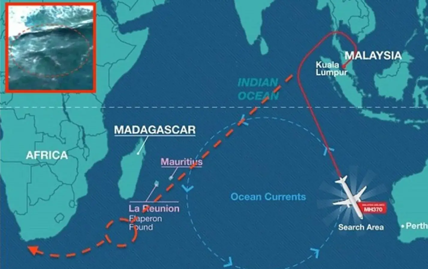 поиски малайзийского боинга MH370 Индийский океан