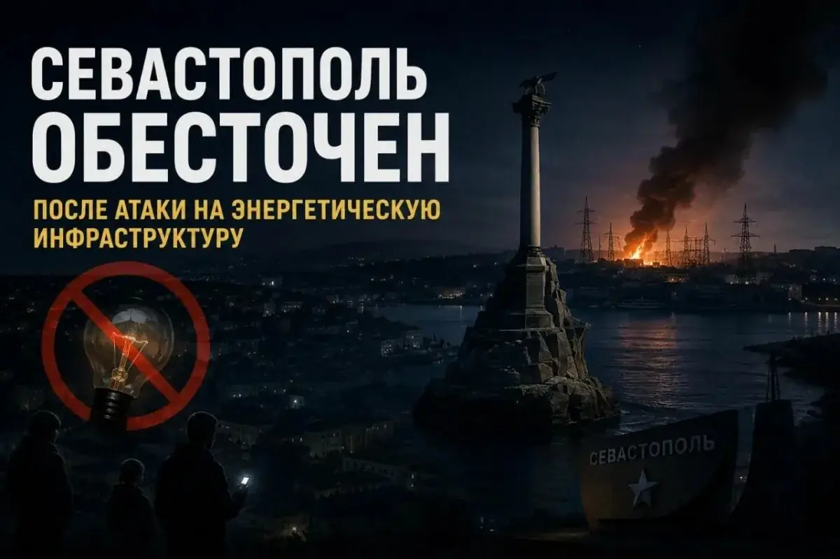 Севастополь ночной город без света отключение электроэнергии