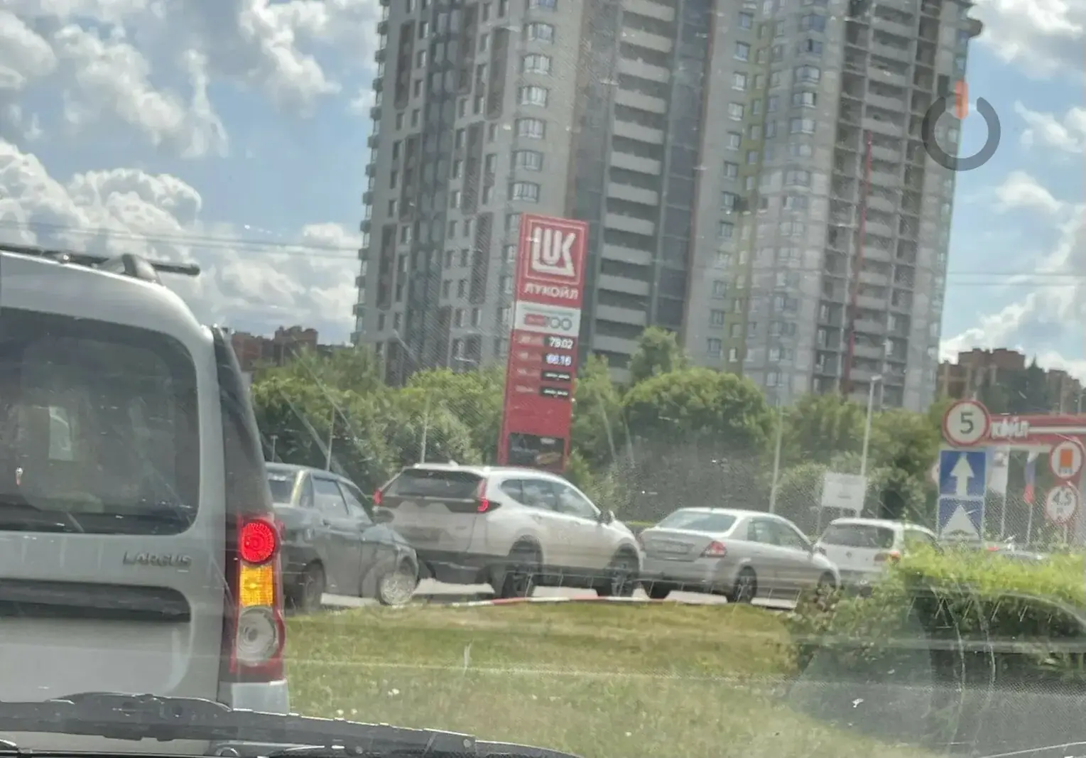 очередь на АЗС Тамбов заправка