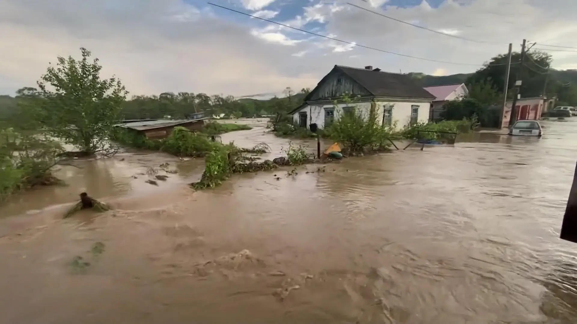 паводок в Приморье размытая дорога