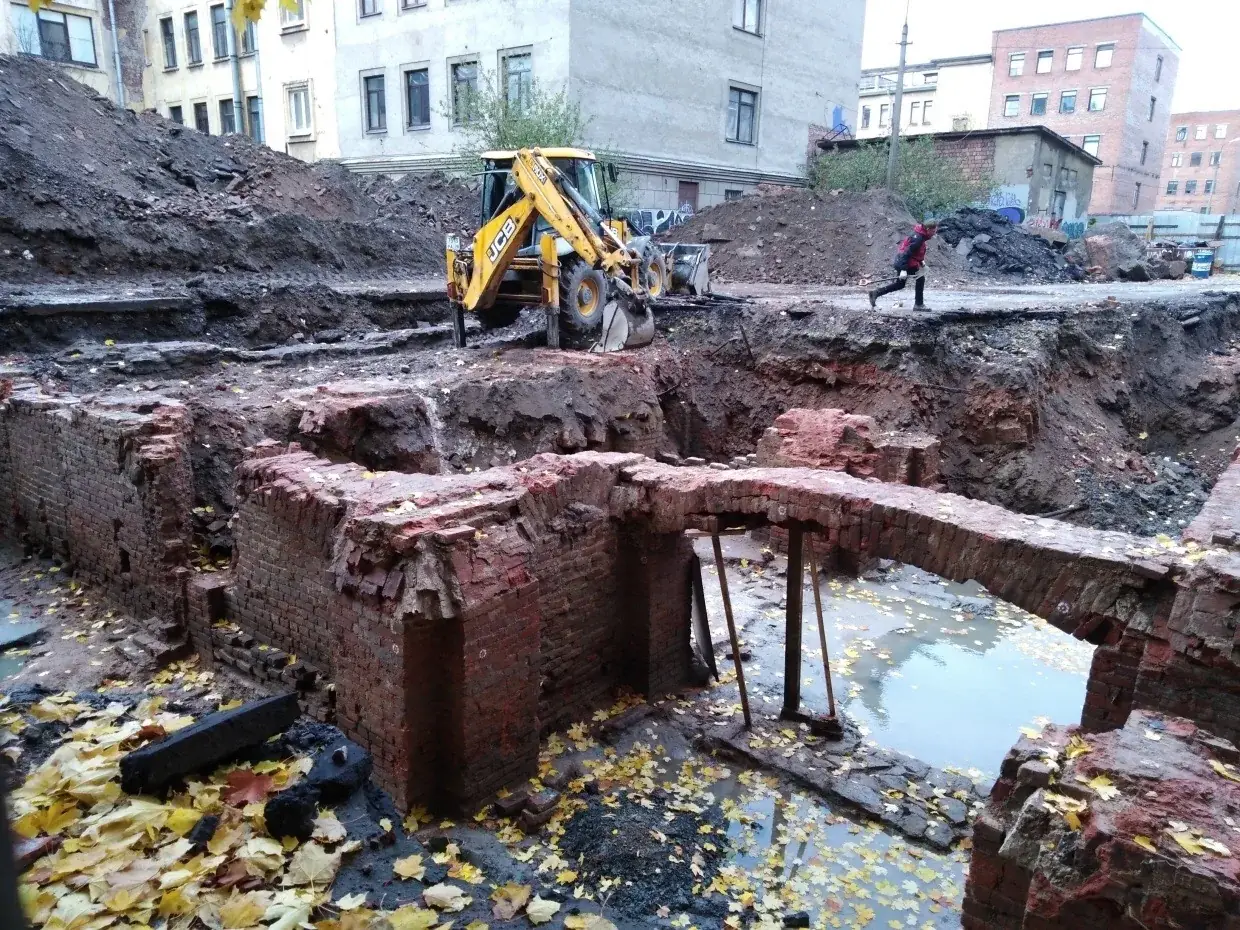 археологические раскопки метро Лиговский проспект