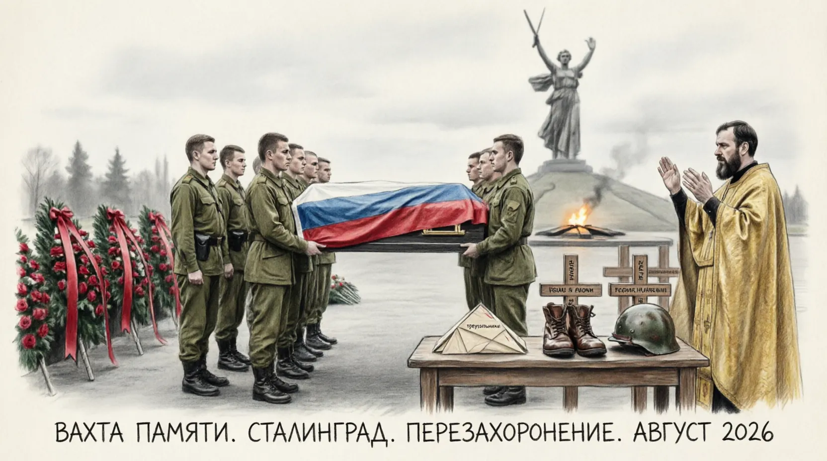 Вахта Памяти Сталинград перезахоронение август 2026