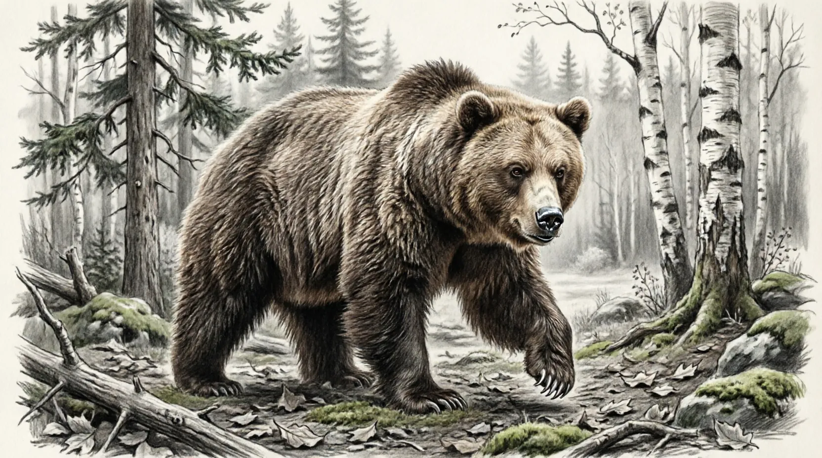 медведь Бурятия лес
