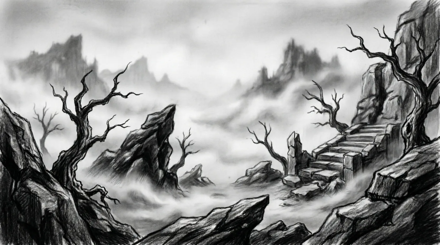 PEAK game Gloom biome fog