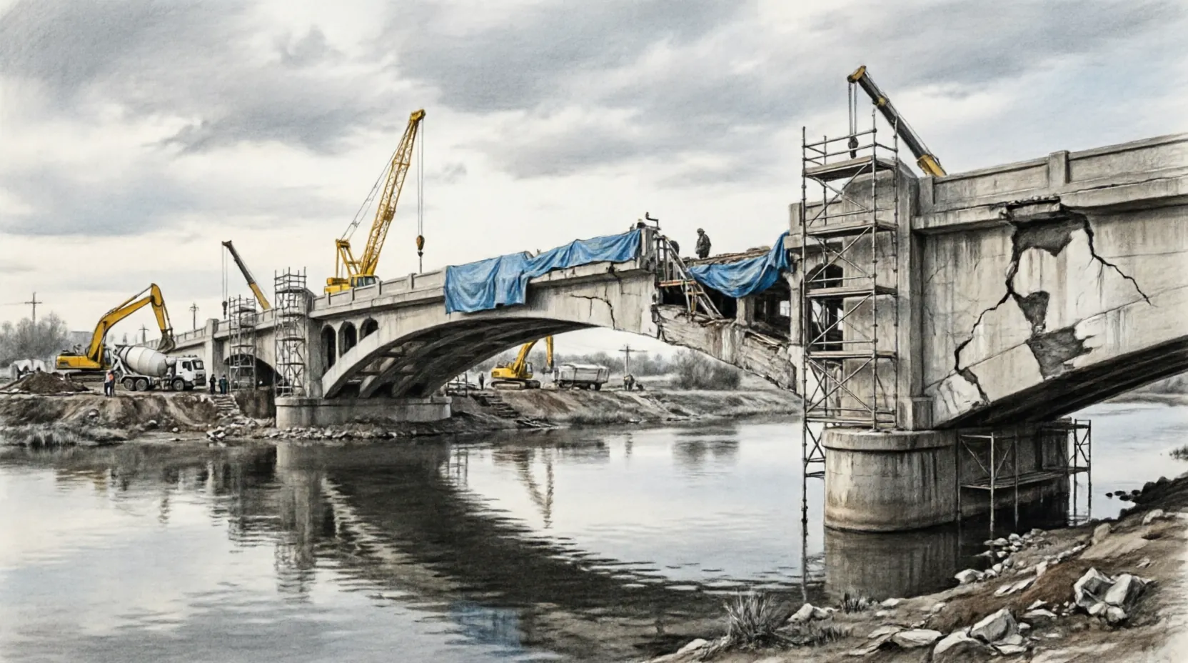 Затонский мост Уфа ремонт
