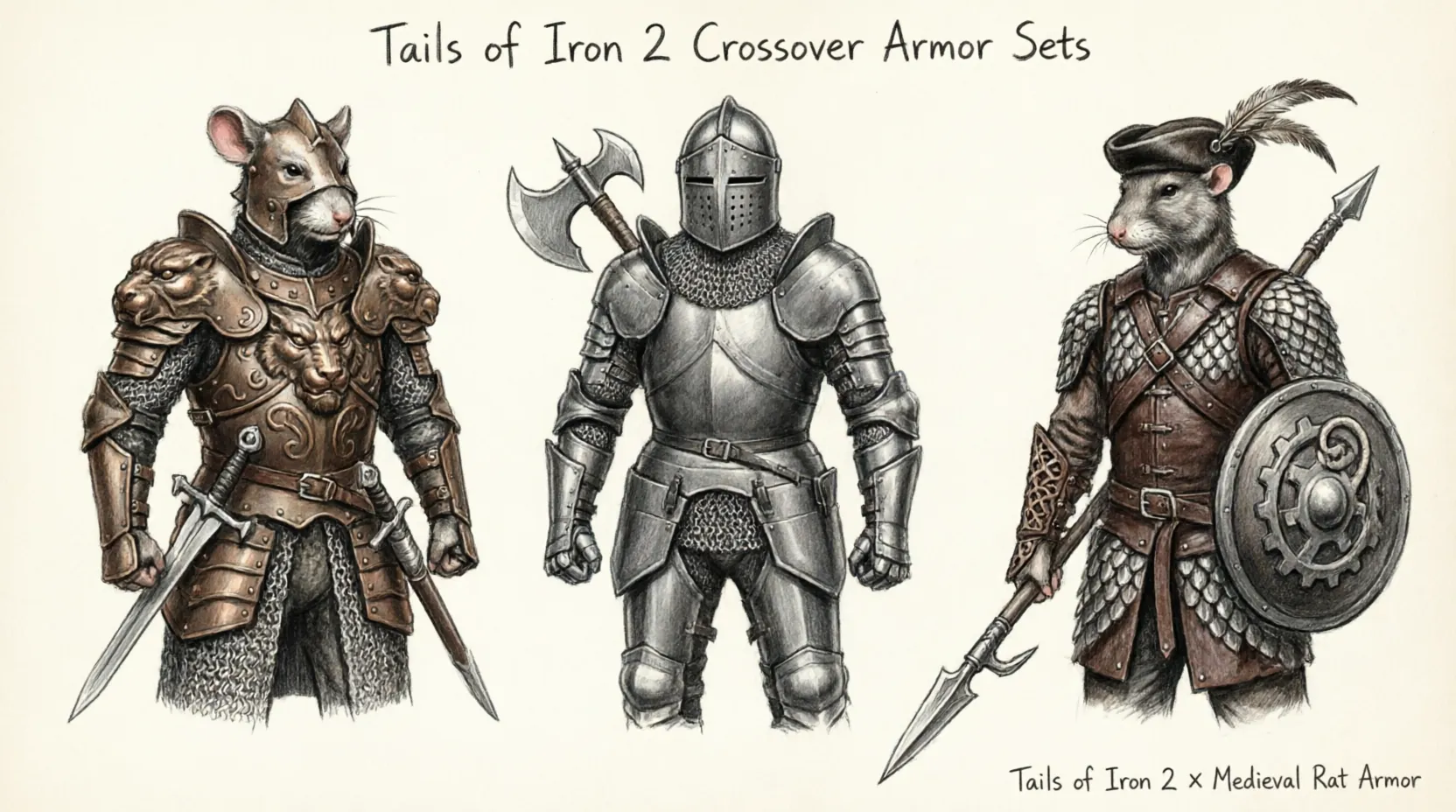 Tails of Iron 2 crossover armor sets