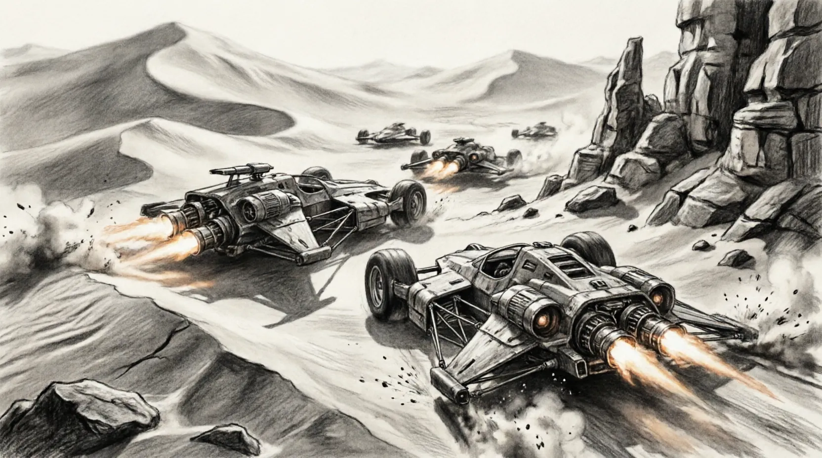 Star Wars Galactic Racer Jakku track podrace