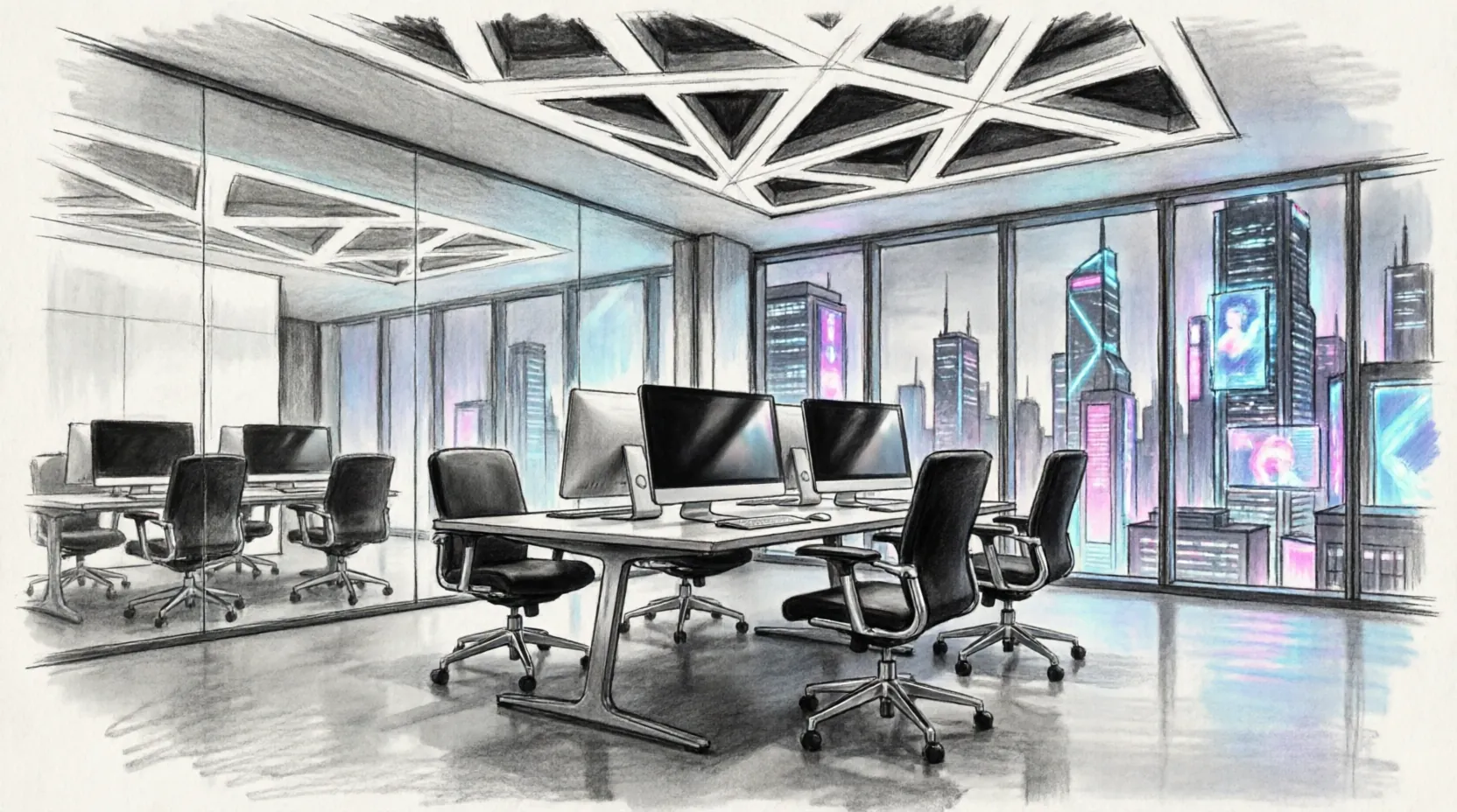 cyberpunk AI corporate control